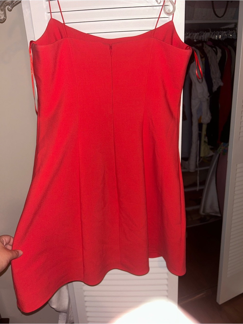 Lively Red Spaghetti-Strap Mini Dress - Picture 2 of 2